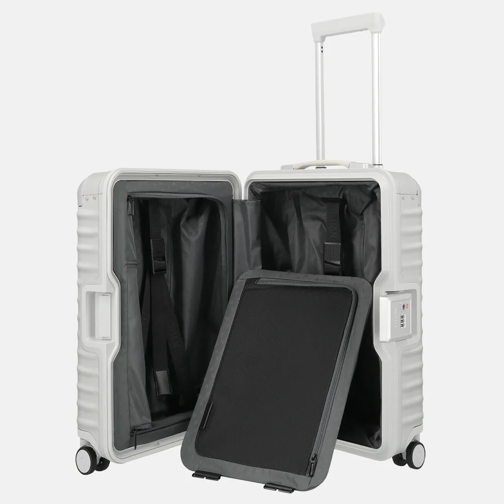 Titan Eternity handbagage koffer 55 cm silver bij Duifhuizen