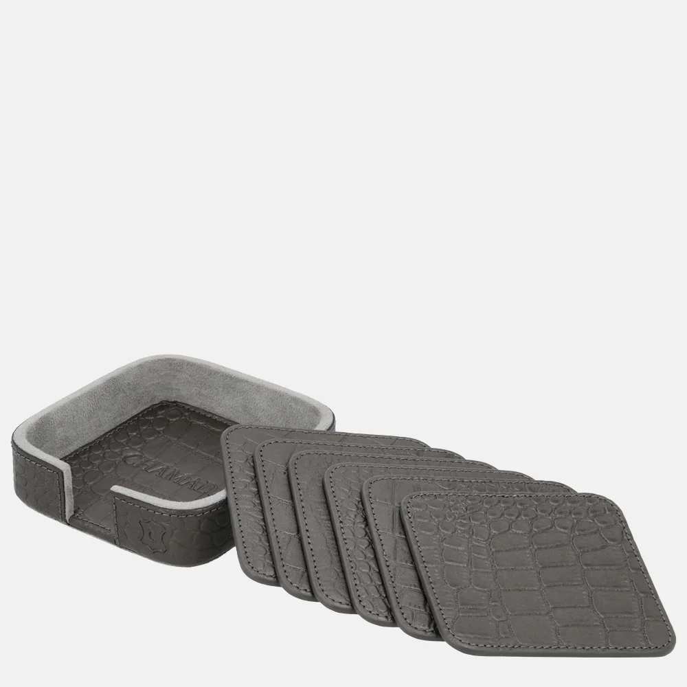 Chamada leren onderzetters croco vierkant gun bij Duifhuizen