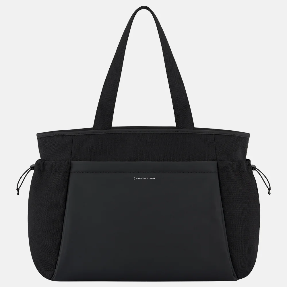 Kapten & Son Hellvi shopper/weekendtas all black bij Duifhuizen