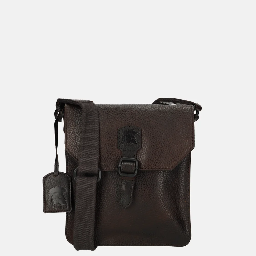 Pylos Sarda crossbody tas dark brown bij Duifhuizen