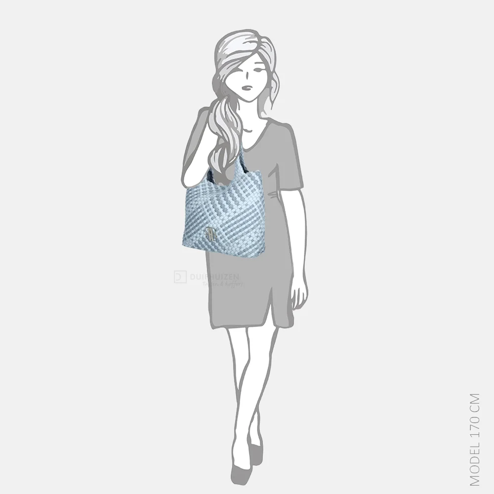 Laurent David shopper light blue bij Duifhuizen