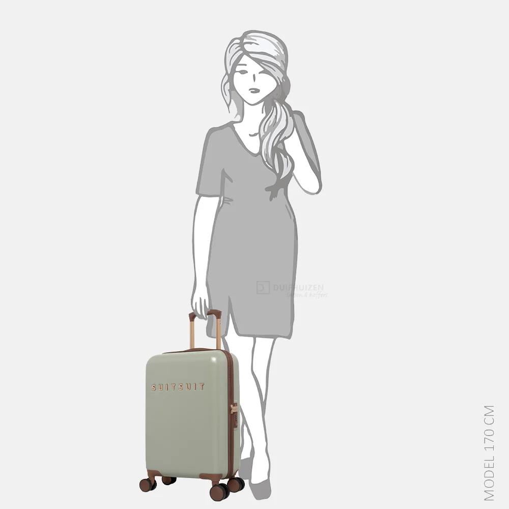 Suitsuit Fab Seventies handbagage koffer 55 cm sustained grey bij Duifhuizen