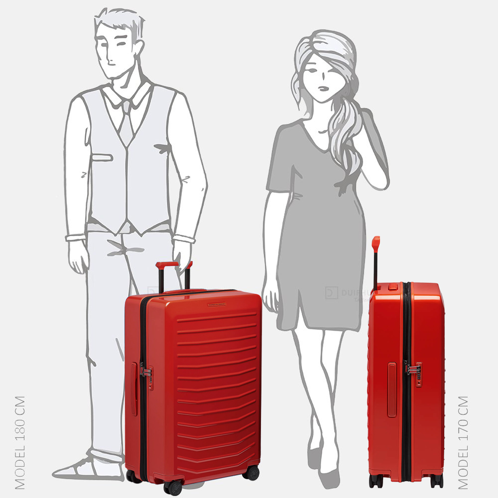 Porsche Design Roadster Hardcase koffer L lava orange bij Duifhuizen