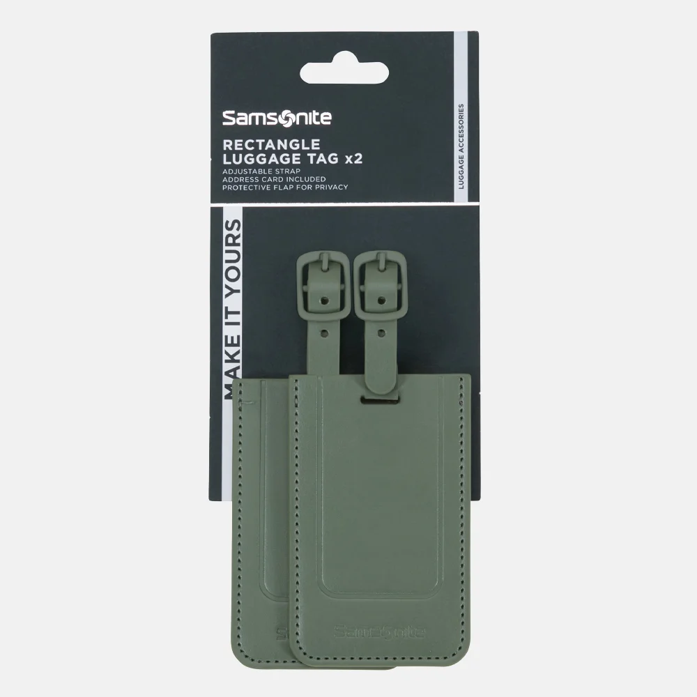 Samsonite Revolution kofferlabel green bij Duifhuizen