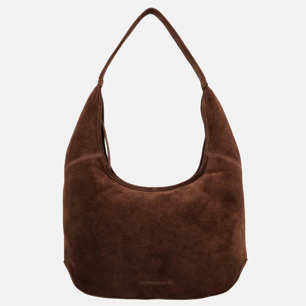 Hide & Stitches Brazos buideltas suede donkerbruin