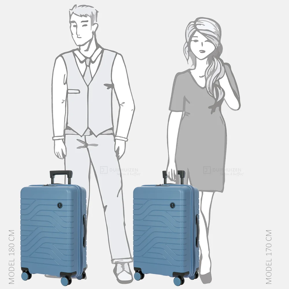 Bric's Ulisse Expandable reiskoffer 65 cm grey blue bij Duifhuizen