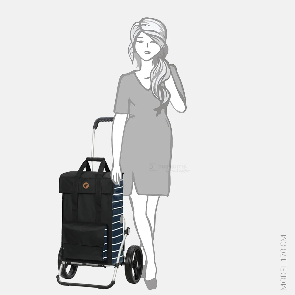 Andersen Royal Shopper Jella boodschappentrolley blauw bij Duifhuizen