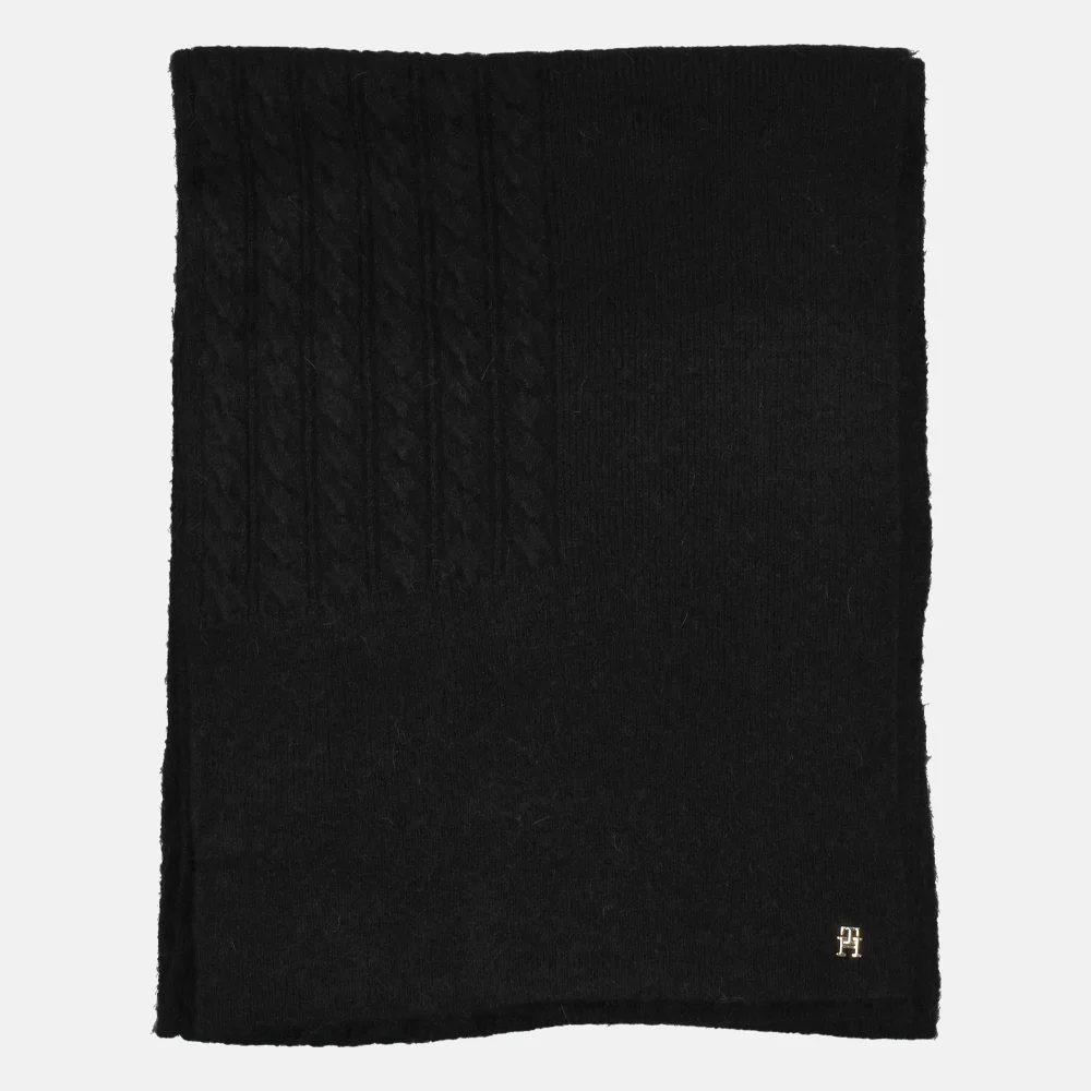 Tommy Hilfiger Elevated Chic fluffy sjaal black