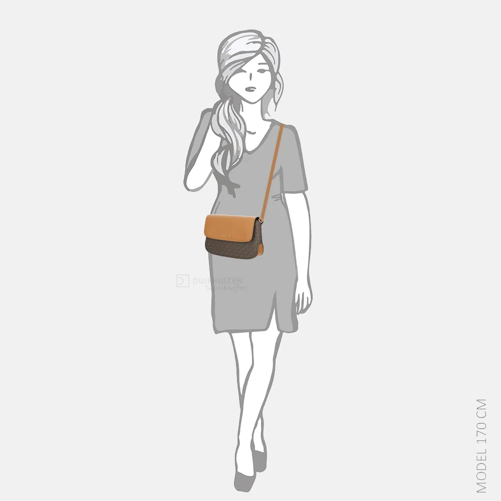 Michael Kors Alice crossbody tas S brown/acorn bij Duifhuizen