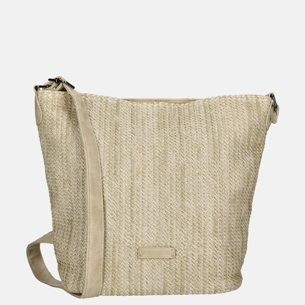 Enrico Benetti Raffia crossbody tas M natuur