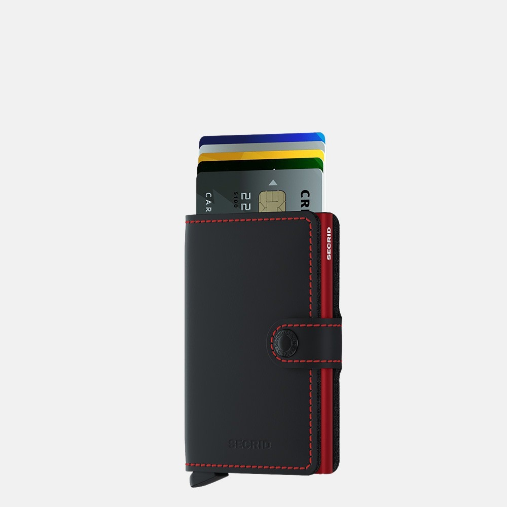 Secrid Miniwallet pasjeshouder matte black red bij Duifhuizen