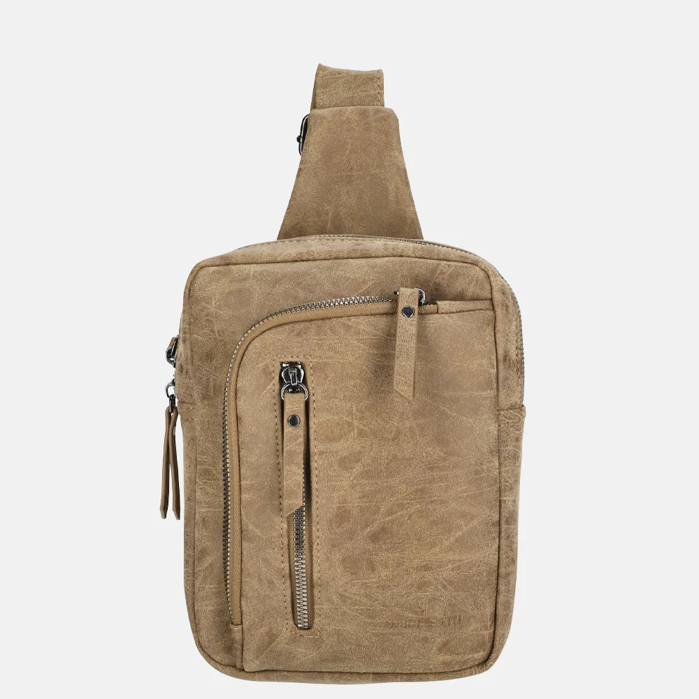 Enrico Benetti Zoe crossbody tas camel bij Duifhuizen