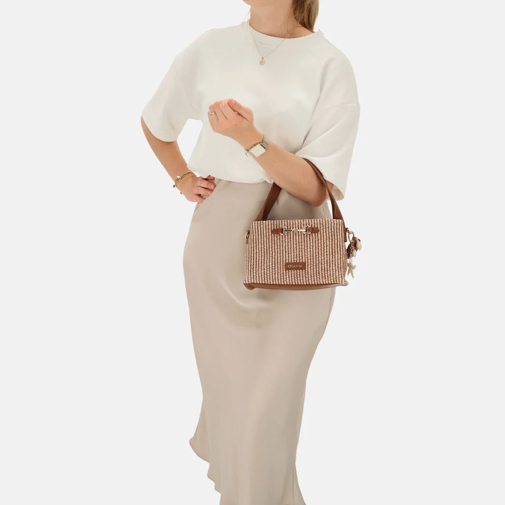 Charm London Santorini handtas S bruin bij Duifhuizen