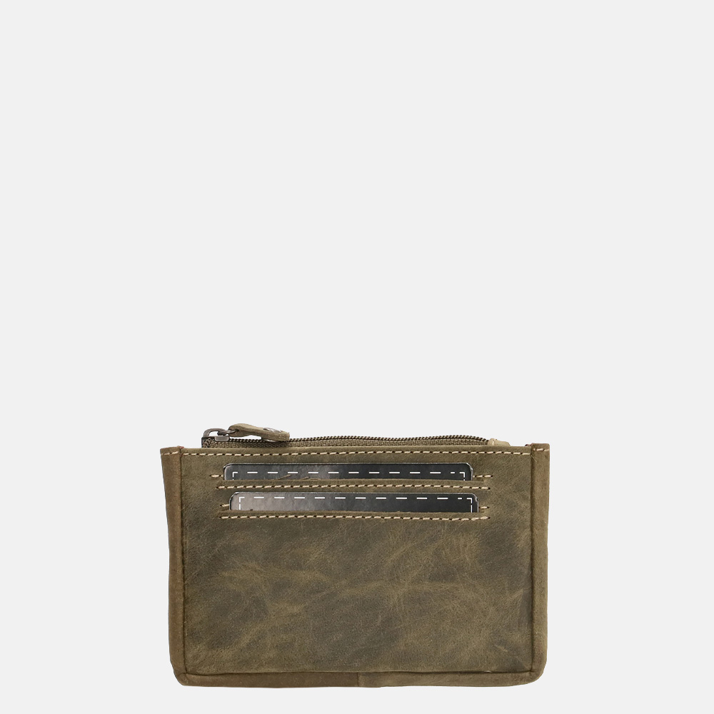 Hide & Stitches Idaho sleuteletui olive green bij Duifhuizen