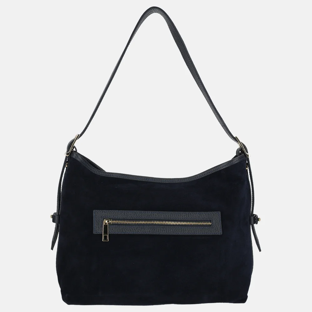 Charm London buideltas suede M blauw bij Duifhuizen