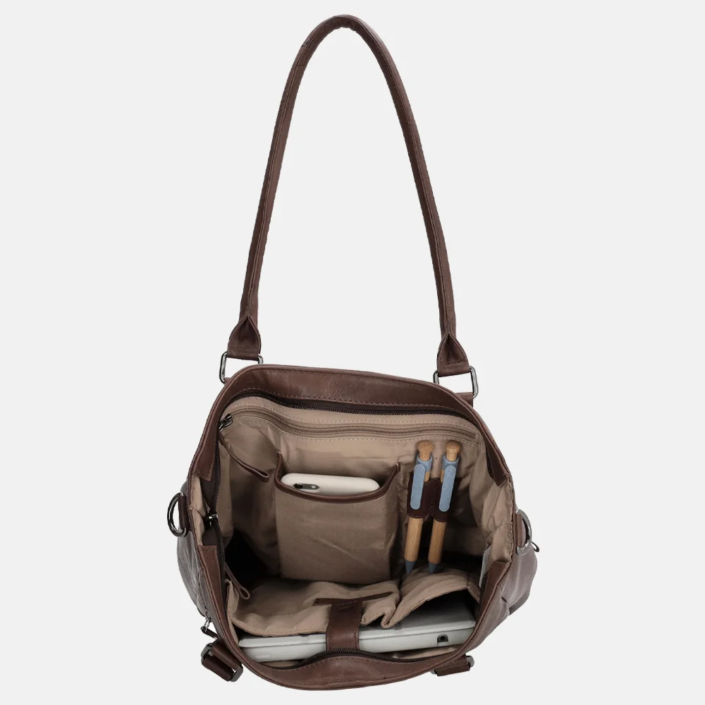 Micmacbags Everyday shopper donkerbruin bij Duifhuizen