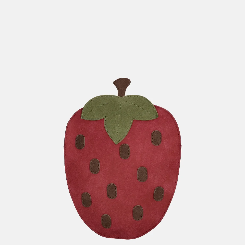 Beagles aardbeien kinderrugzak rood