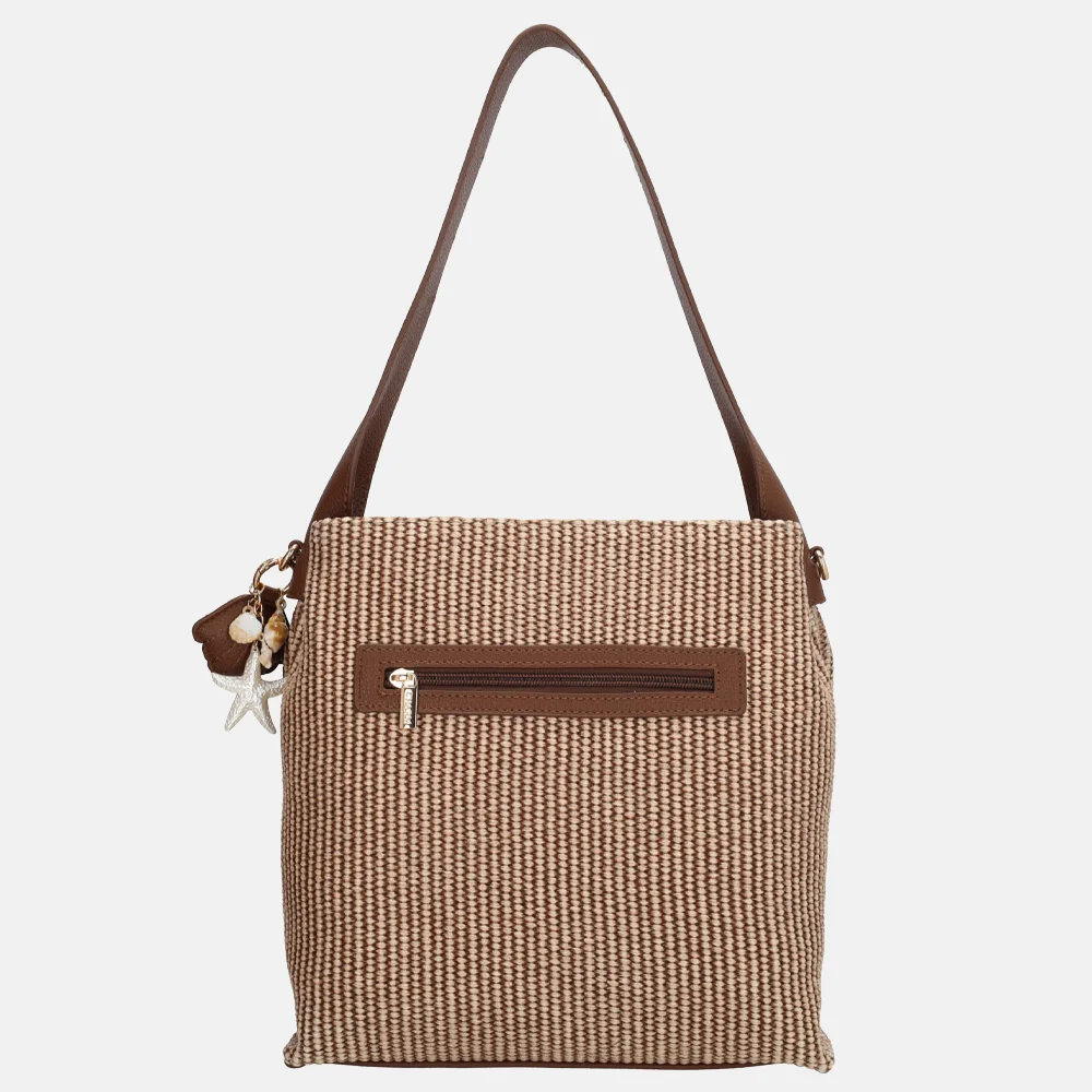 Charm London Santorini schoudertas M bruin bij Duifhuizen