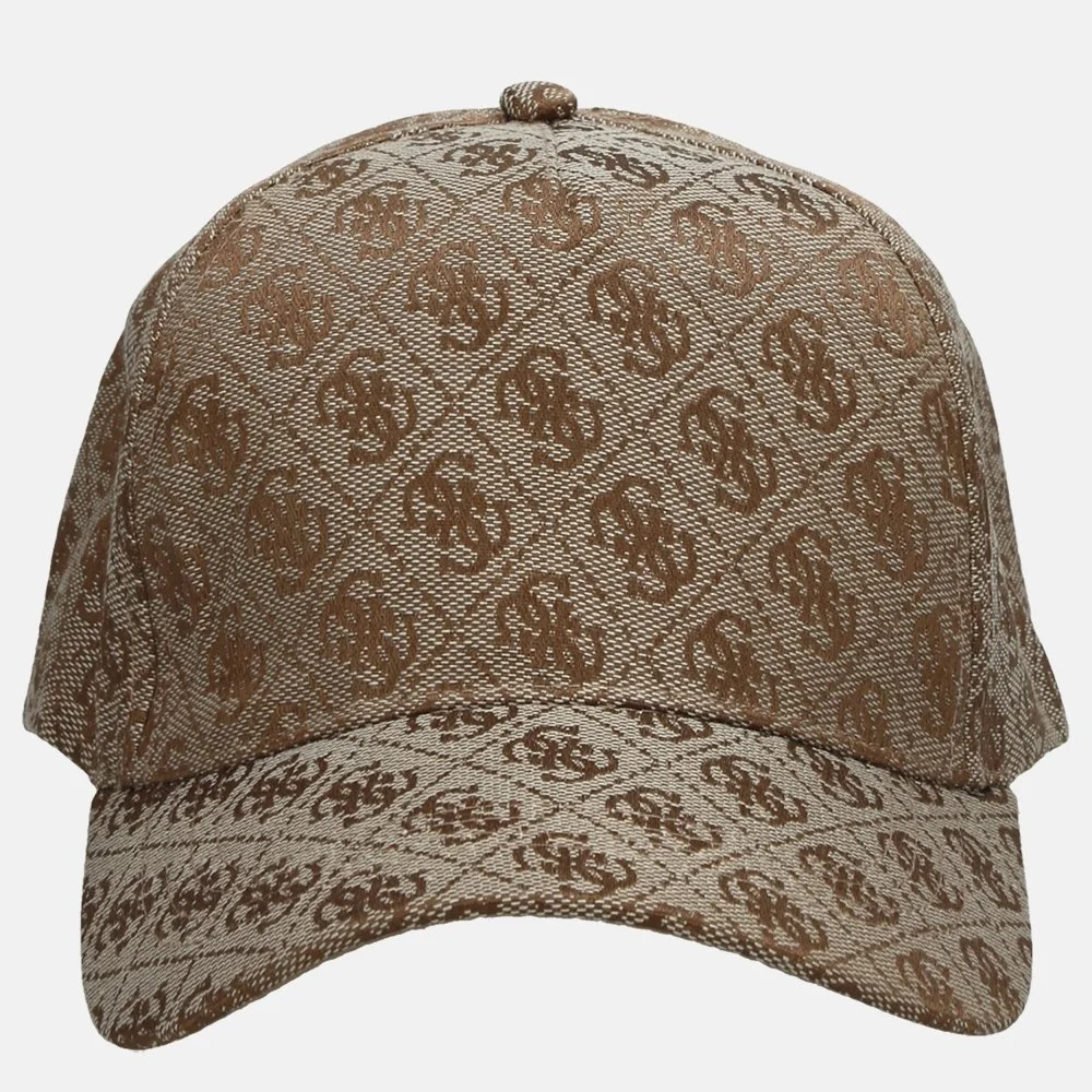 Guess Aviana Basebal Cap pet Latte Logo bij Duifhuizen