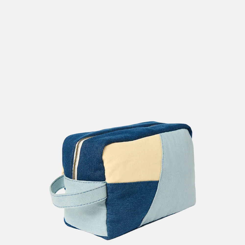 Studio Noos Patchwork toilettas denim bij Duifhuizen