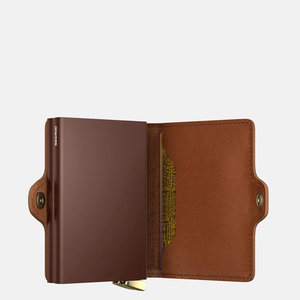 Secrid Premium Twinwallet Emboss Lines pasjeshouder cognac bij Duifhuizen
