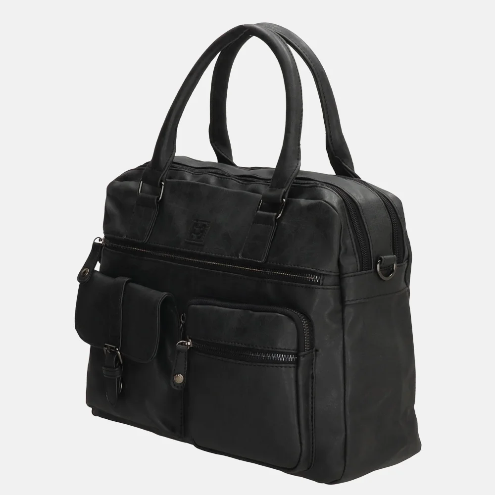 Enrico Benetti Ardèche shopper 13 inch zwart bij Duifhuizen