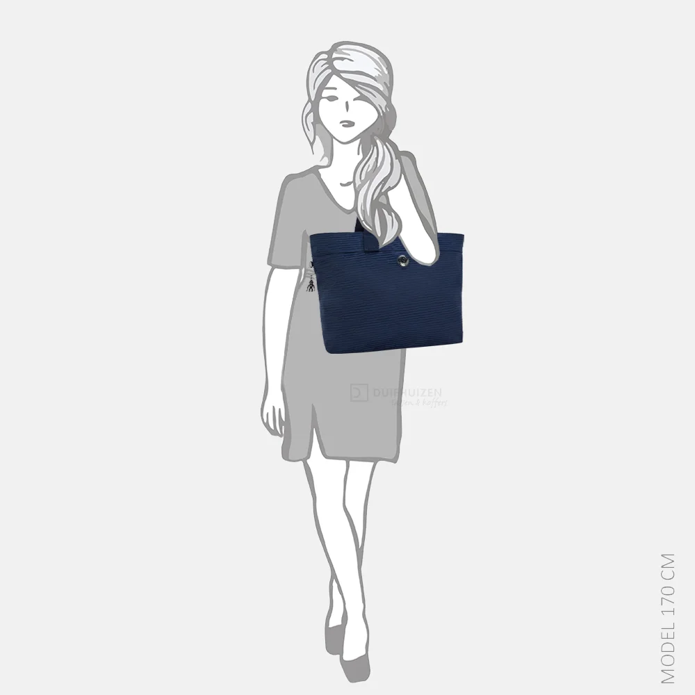Kipling Colissa up night shopper ocean jacquard bij Duifhuizen