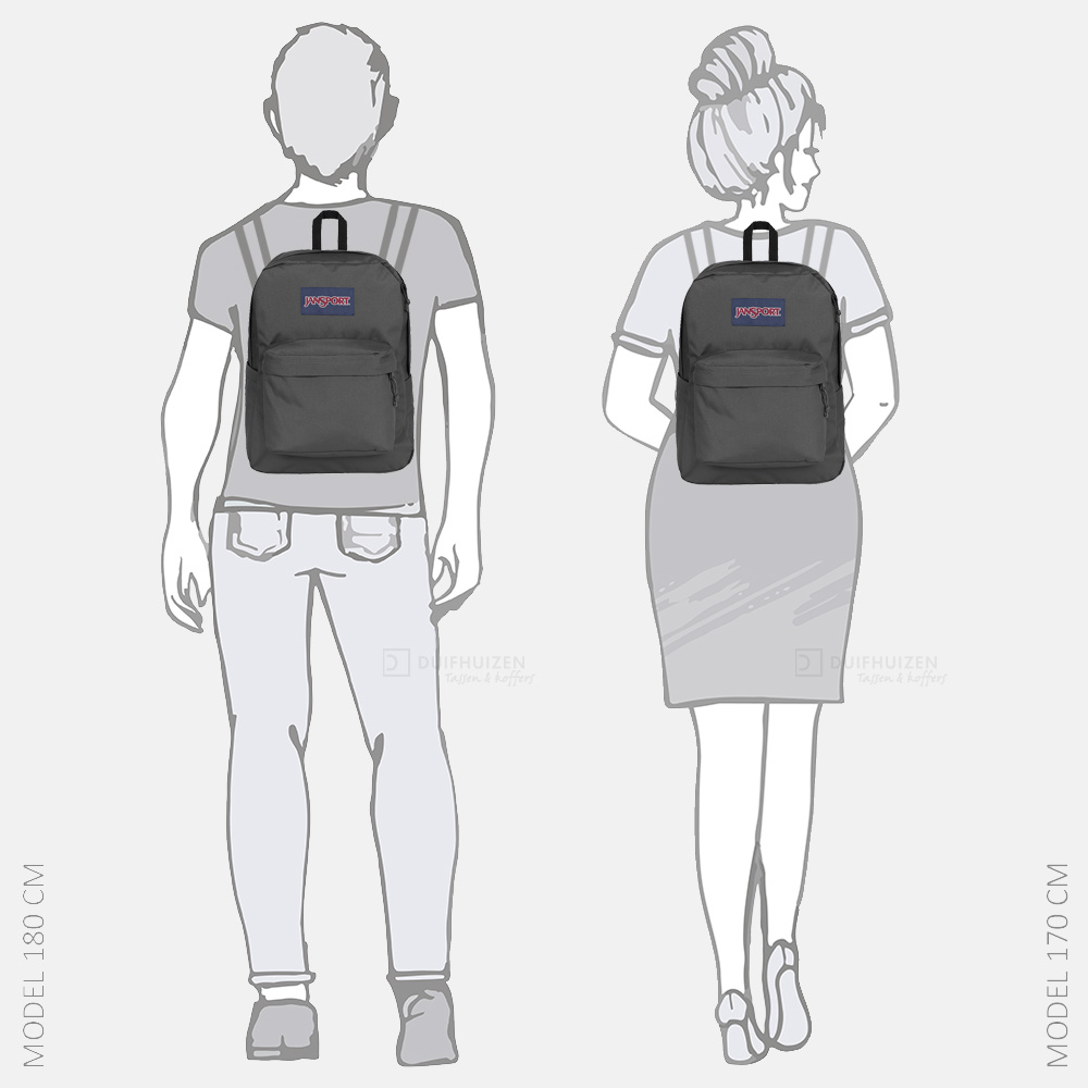 JanSport SuperBreak Plus rugzak 15 inch graphite grey bij Duifhuizen