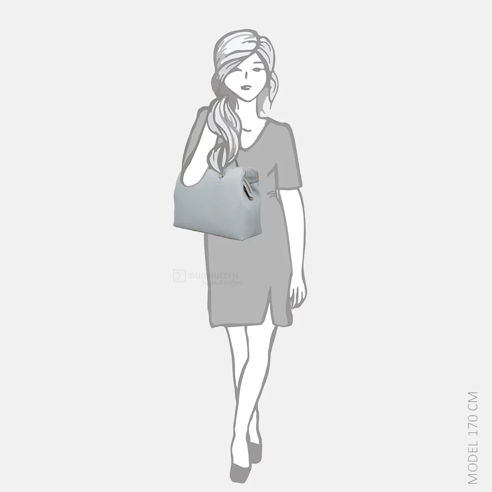 Loulou Essentiels Olivia shopper 15.6 inch blue aura bij Duifhuizen