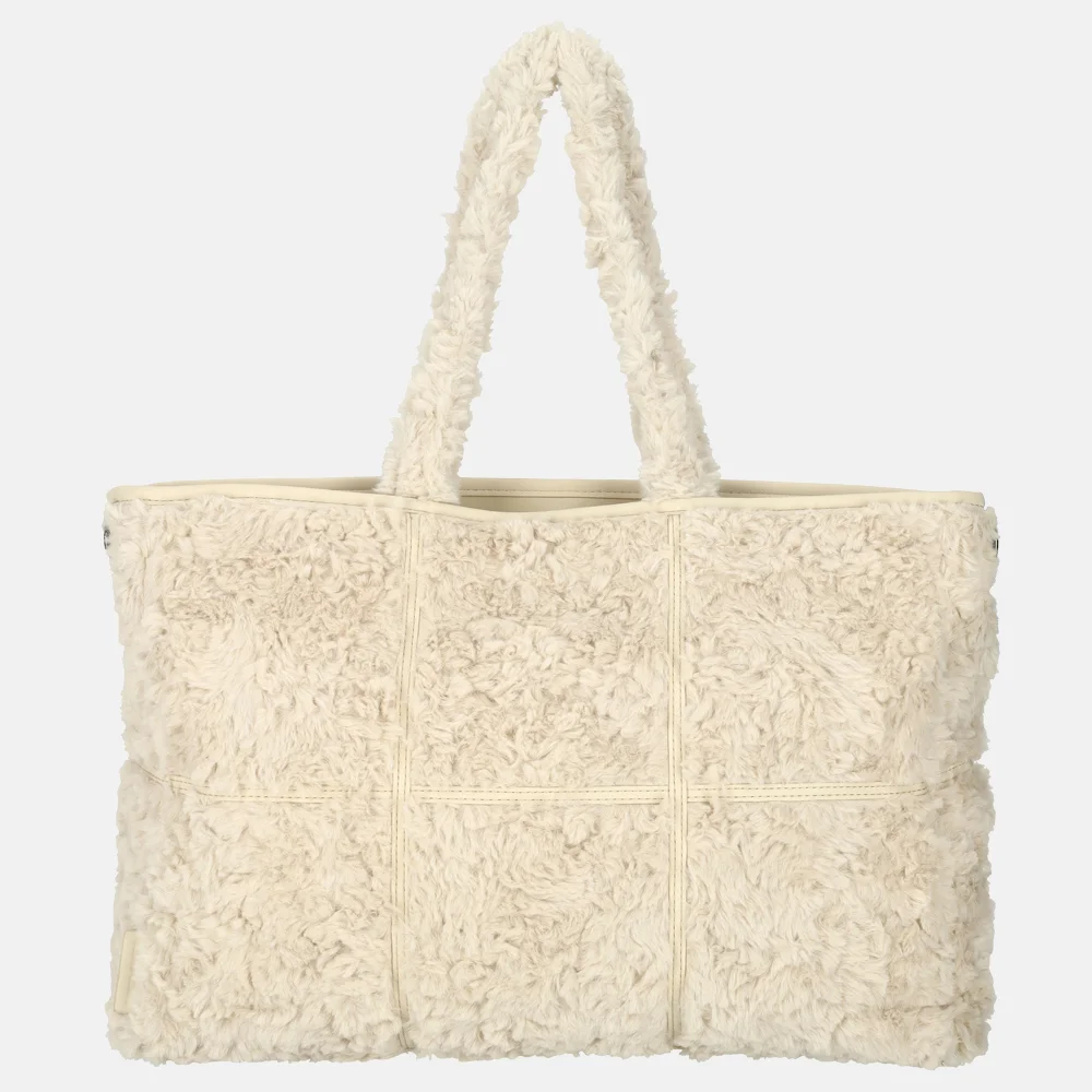 Enrico Benetti Fay shopper L teddy off white bij Duifhuizen