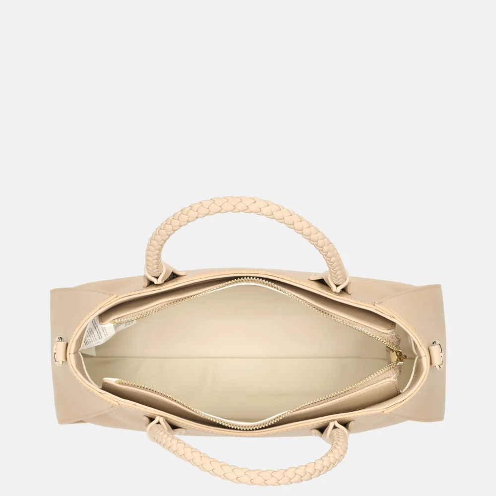 Valentino Bags Eris Re handtas gevlochten L beige bij Duifhuizen