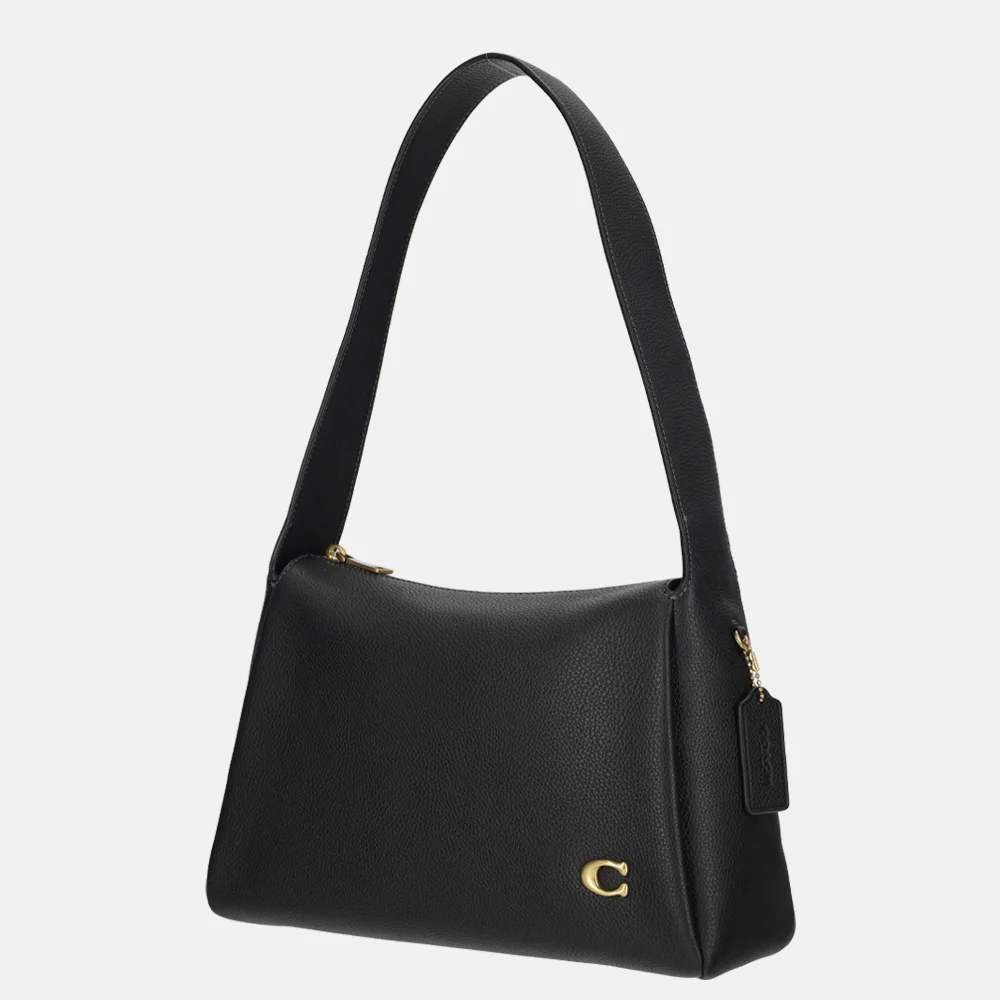 Coach Lola schoudertas polished pebble black  bij Duifhuizen
