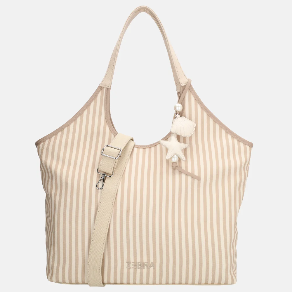 Zebra Trends Mira shopper streep creme