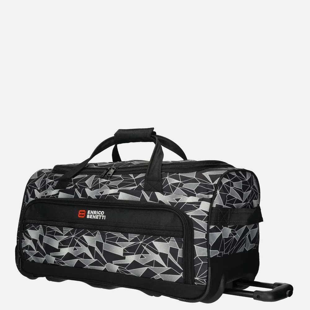 Enrico Benetti Santa Cruz wieltas 55cm black-grey bij Duifhuizen