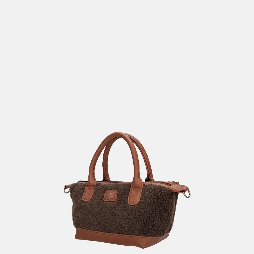 Charm London Buckingham handtas teddy XS donkerbruin bij Duifhuizen