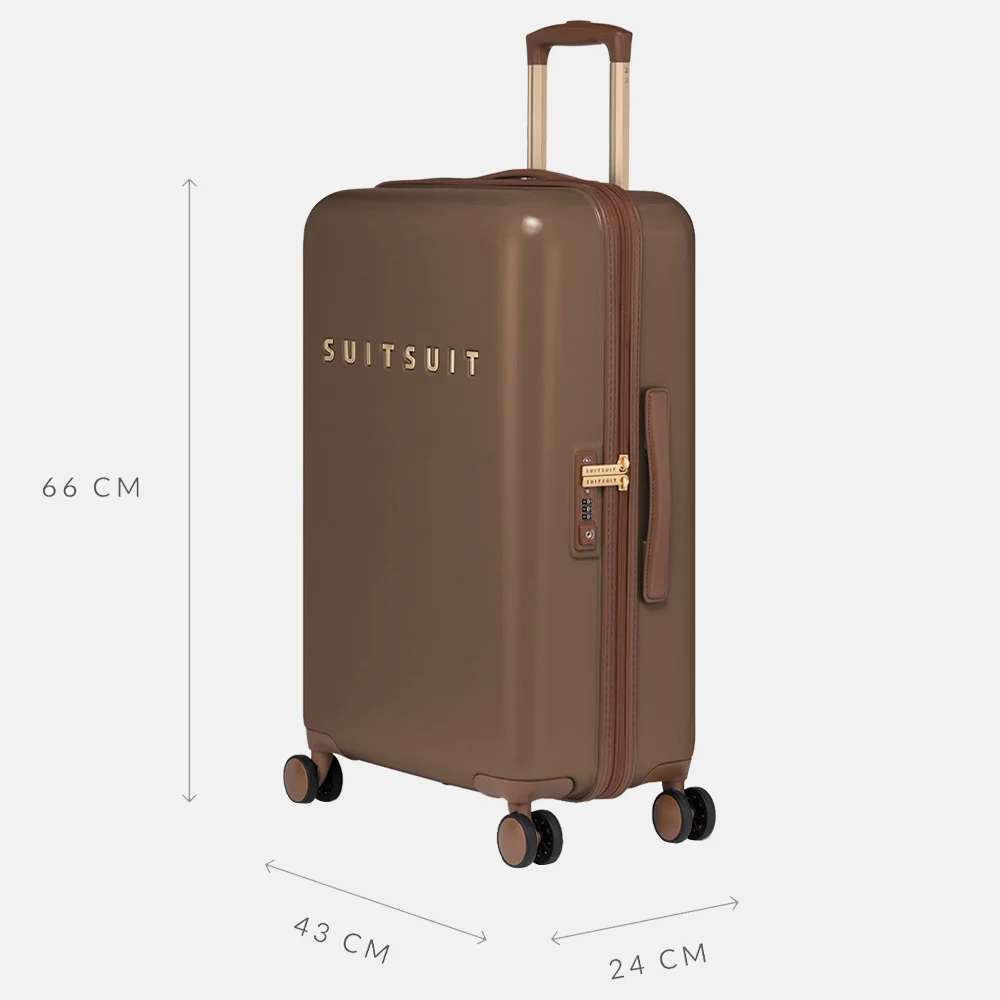 SUITSUIT Fab Seventies koffer 66 cm cocoa brown bij Duifhuizen