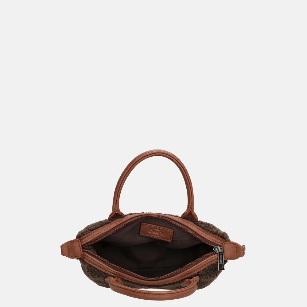 Charm London Buckingham handtas teddy XS donkerbruin bij Duifhuizen