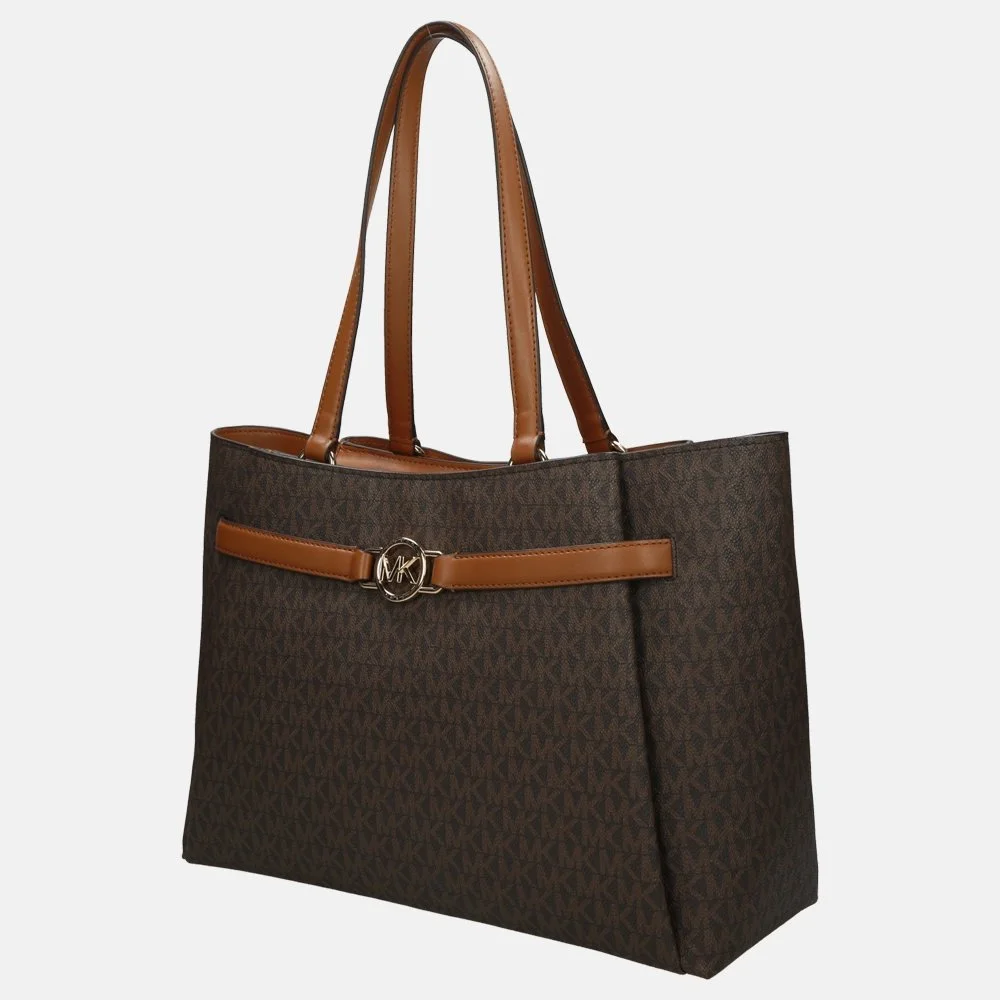 Michael Kors Angelina shopper brown/acorn bij Duifhuizen