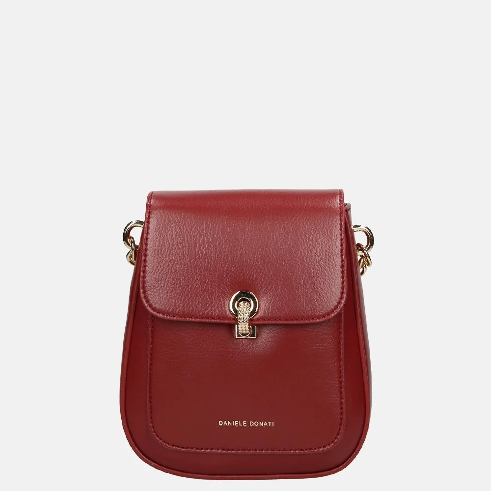Daniele Donati crossbody tas/telefoontas darkred bij Duifhuizen