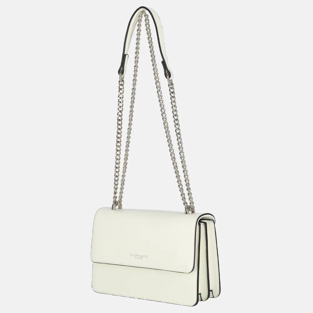 Flora & Co schoudertas white bij Duifhuizen