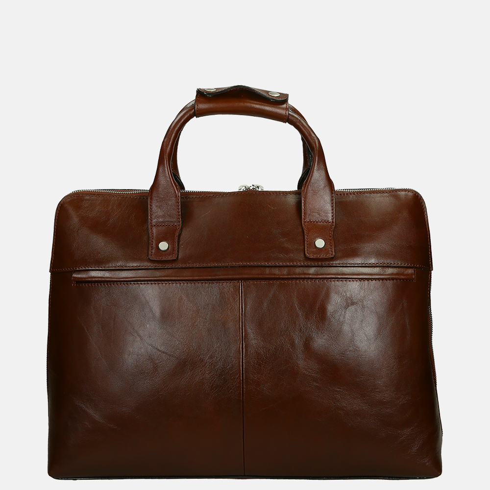 Claudio Ferrici laptoptas 13 inch brown bij Duifhuizen