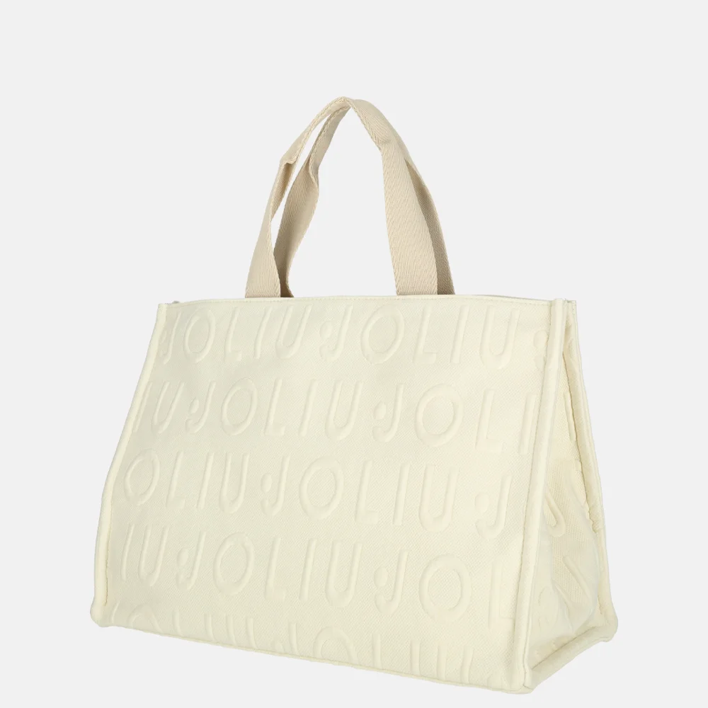 Liu Jo Logo handtas white cream bij Duifhuizen