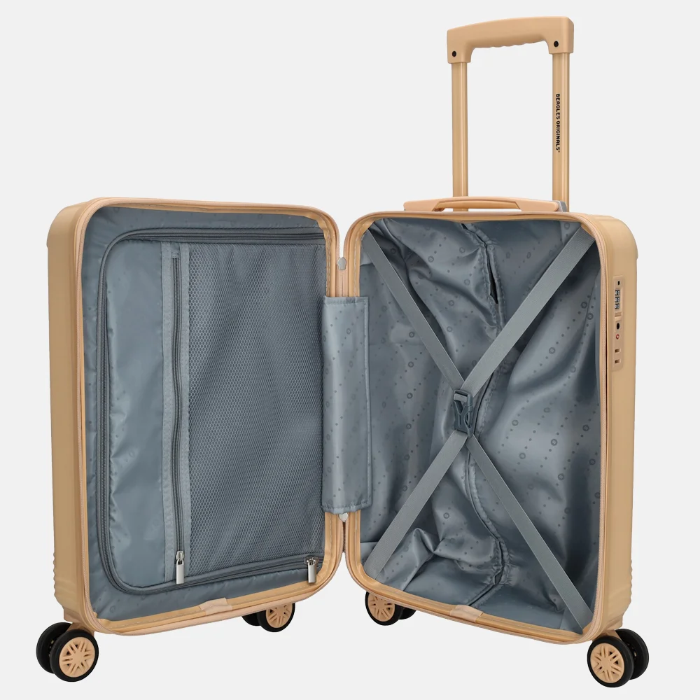 Beagles Originals spinner handbagage koffer 50 cm beige bij Duifhuizen