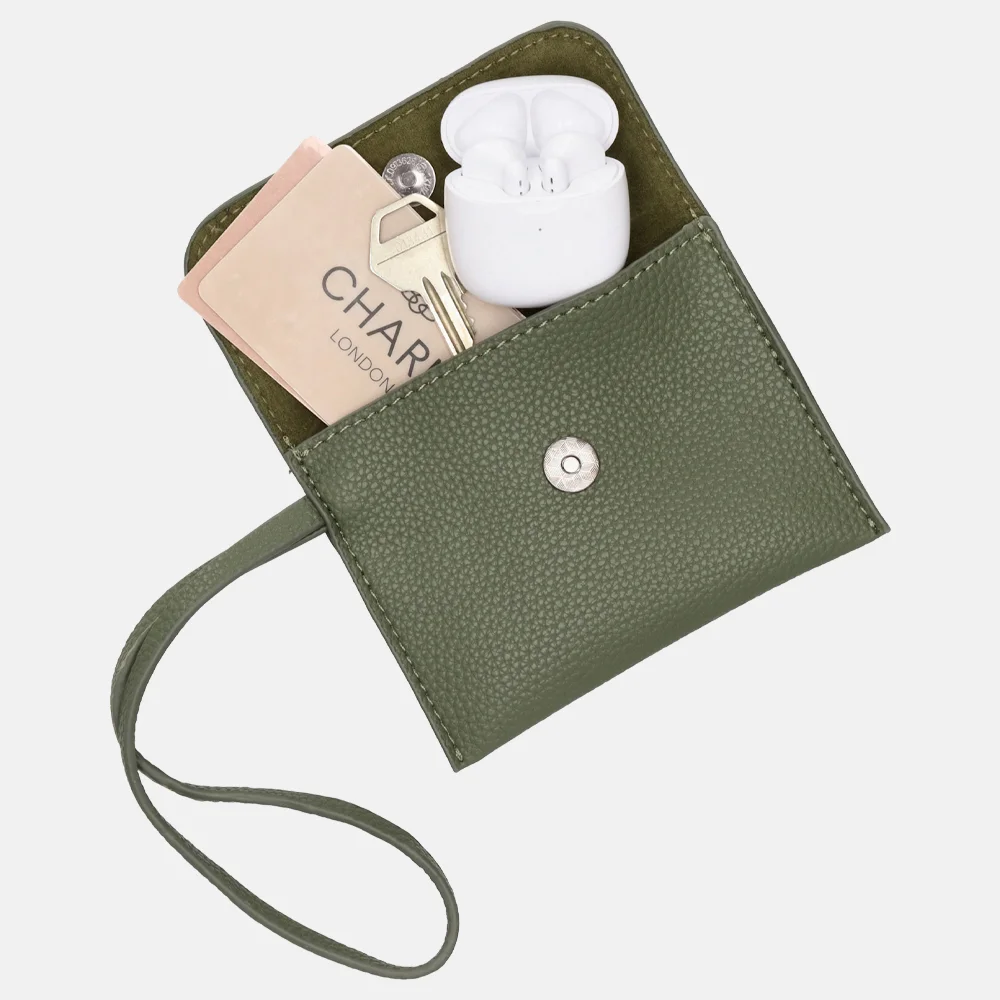 Charm London laptoptas 15 inch natuur groen bij Duifhuizen