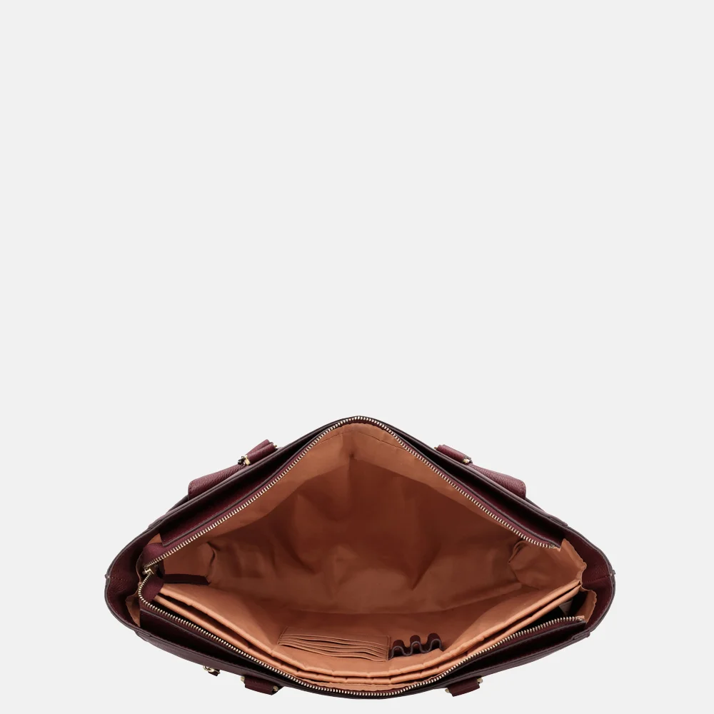 Loulou Essentiels Celine shopper met laptopvak 15.6 inch ruby bij Duifhuizen