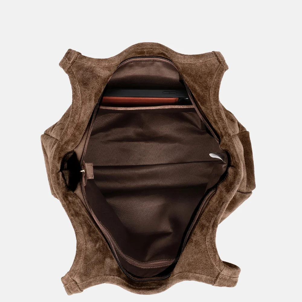 Charm London Sevilla shopper donkertaupe bij Duifhuizen