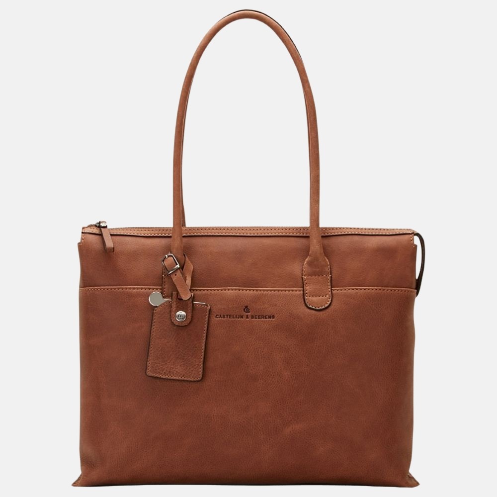 Castelijn & Beerens Carisma laptoptas 15.6 inch cognac