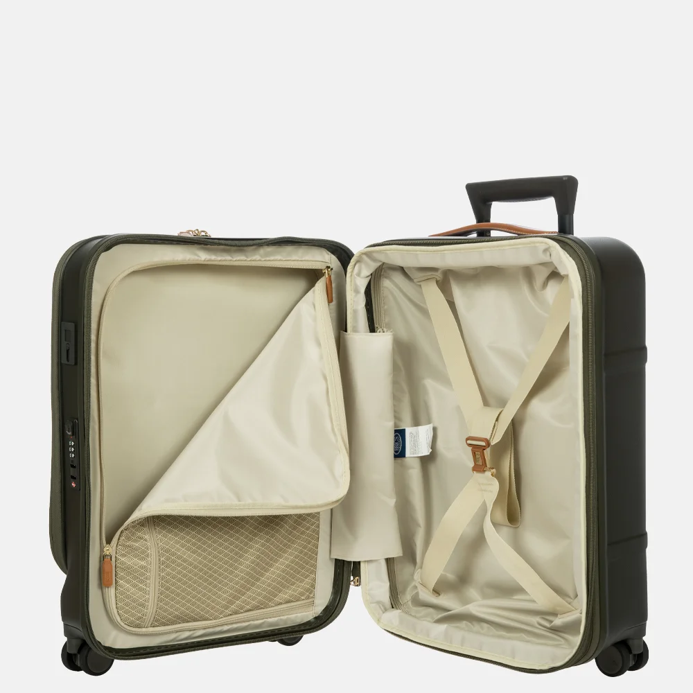 Bric's Bellagio trolley handbagage koffer 55 cm olive bij Duifhuizen