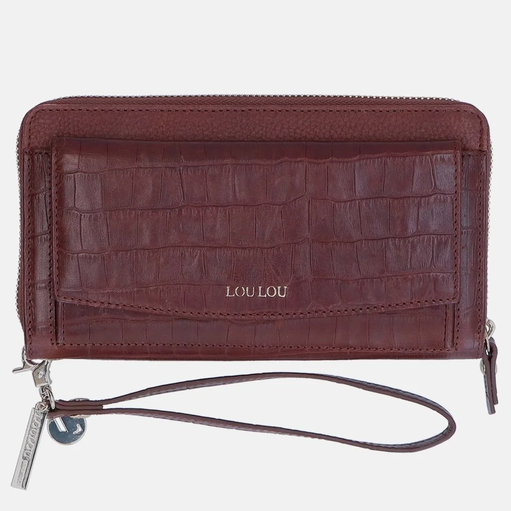 Loulou Essentiels Classy croco portemonnee cacao