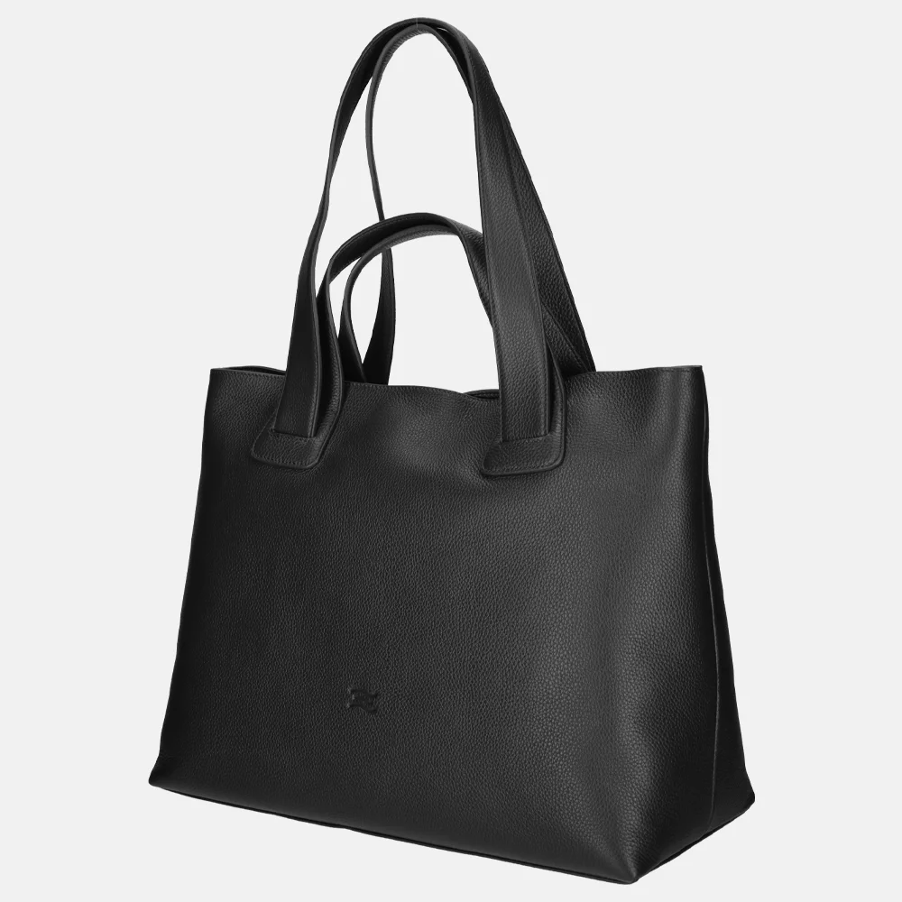 Crinkles shopper L black bij Duifhuizen